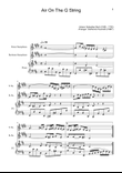 Air on the G String. For T. Sax, B. Sax and Piano. Score and Parts.