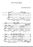 Air on the G String. For S. Sax, B. Sax and Piano. Score and Parts.