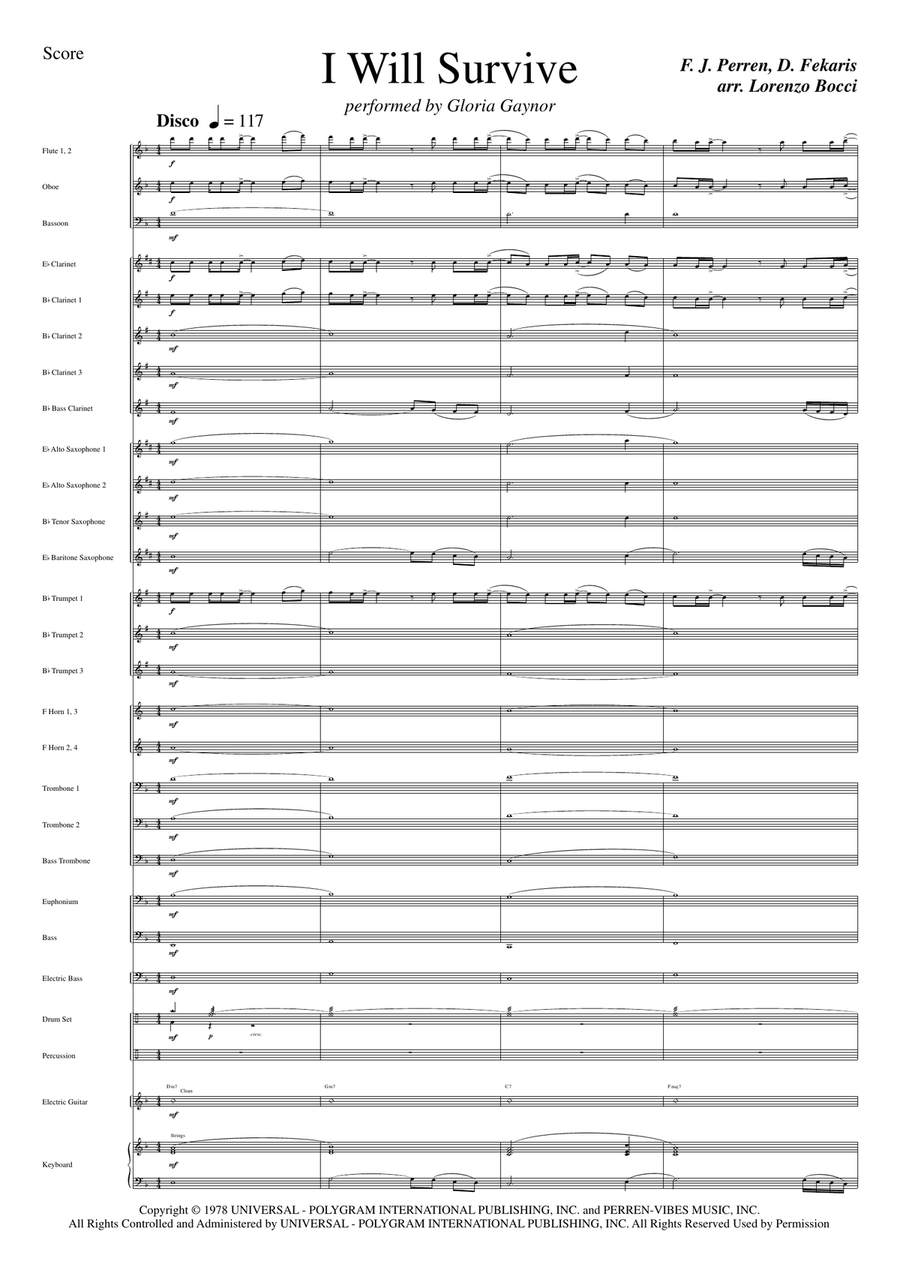 I Will Survive Concert Band scores gallery preview page 3