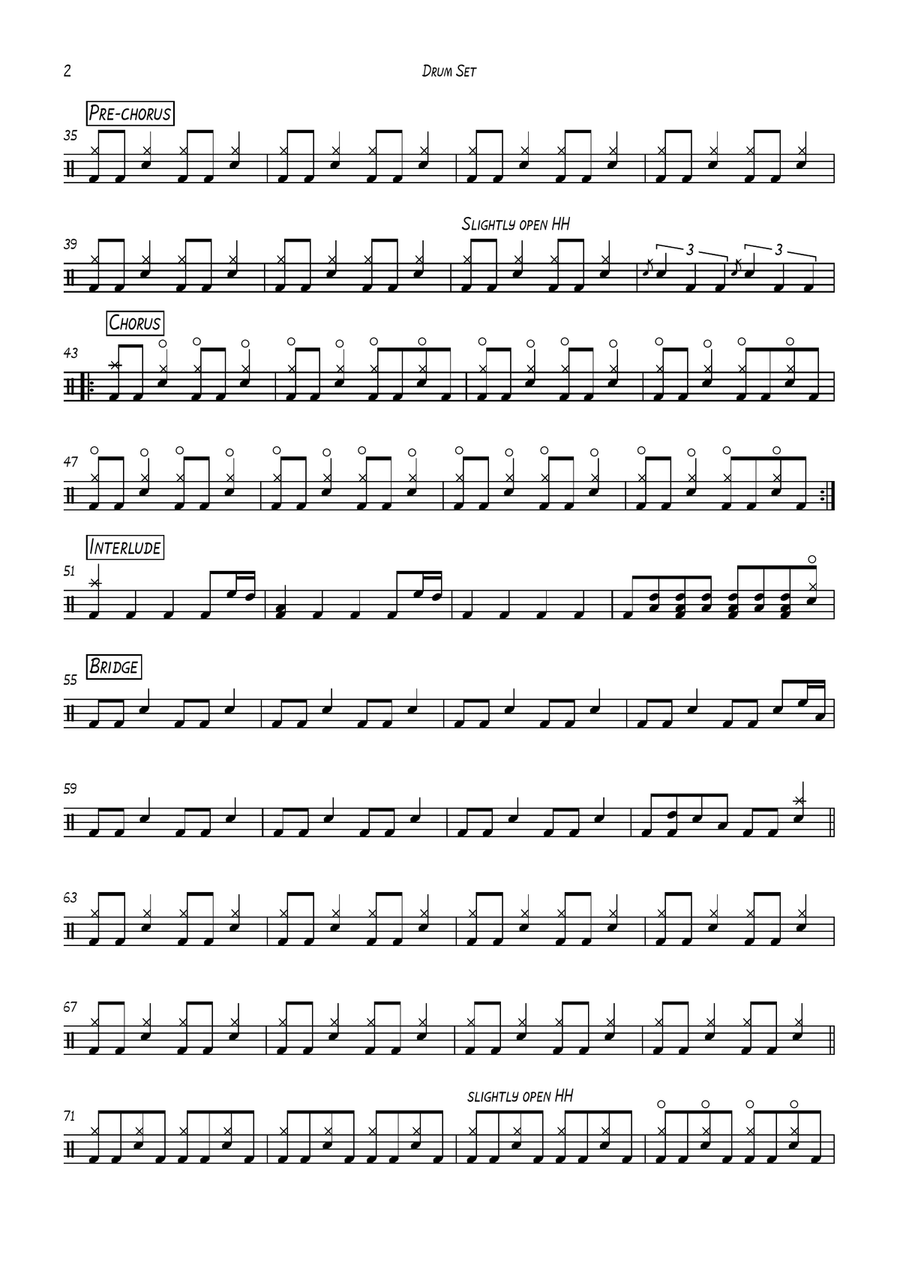 A moment Drum Set - Digital Sheet Music page 2