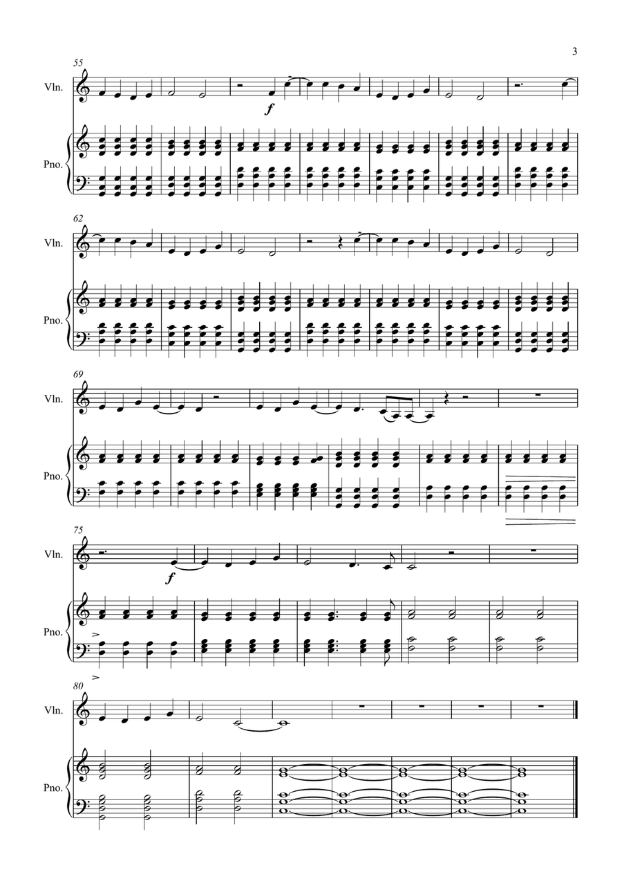 Somewhere Only We Know Somewhere Only We Know Violin Solo scores gallery preview page 3