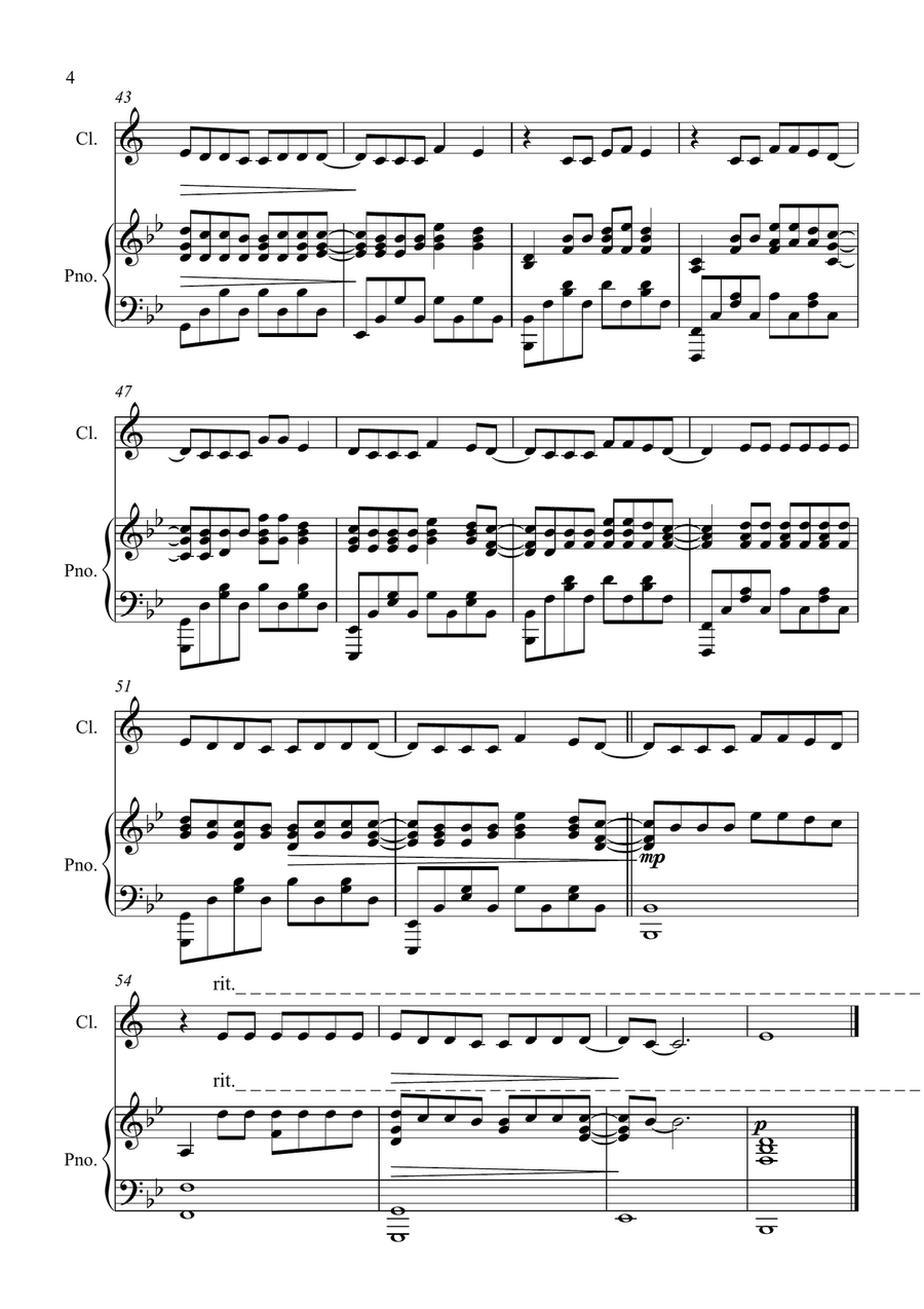 Someone You Loved Someone You Loved Clarinet Solo scores gallery preview page 4