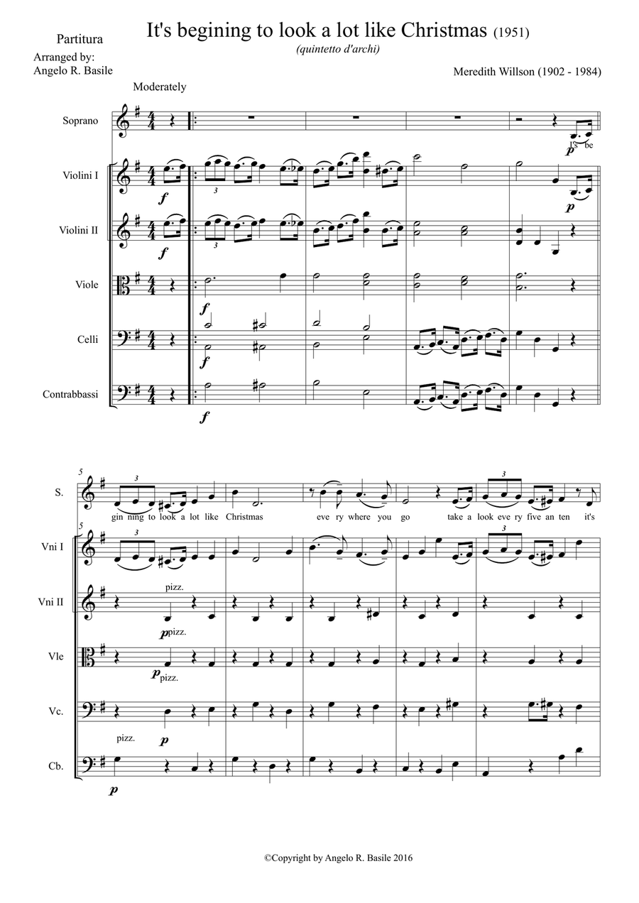 It's Beginning To Look A Lot Like Christmas Chamber Music scores gallery preview page 1
