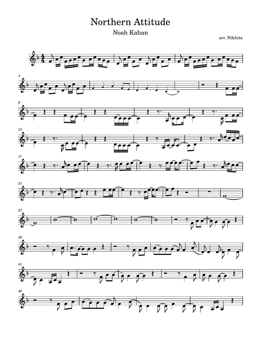 Northern Attitude Northern Attitude B-Flat Trumpet scores gallery preview page 1
