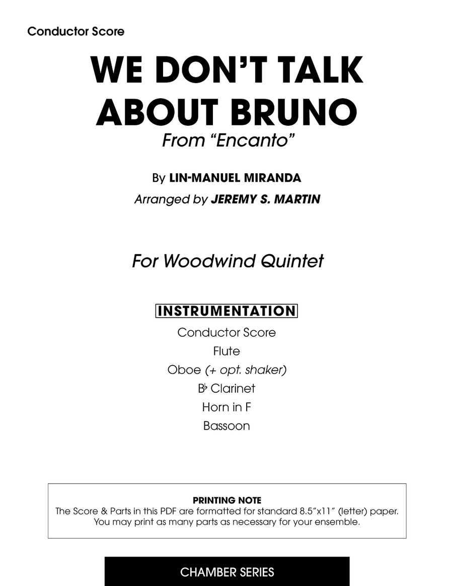 We Don't Talk About Bruno Woodwind Quintet scores gallery preview page 2