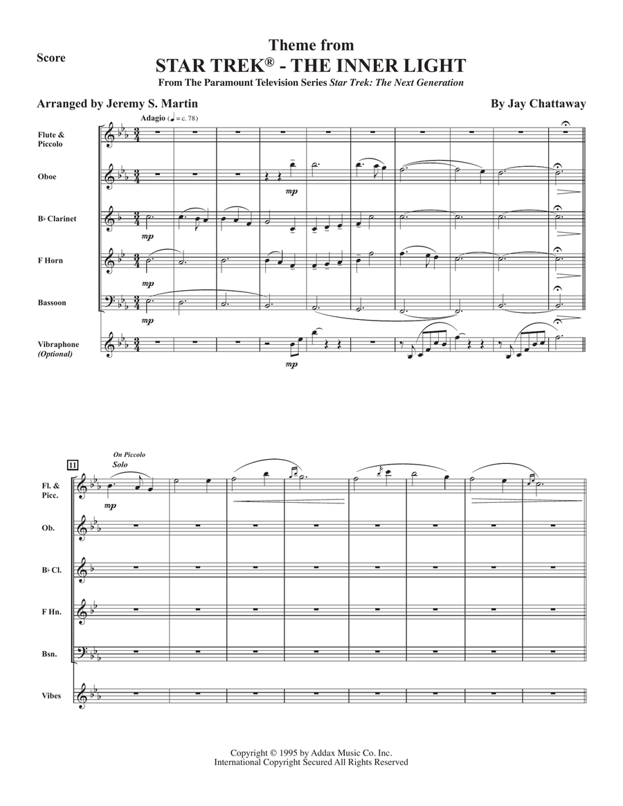 Star Trek(R) - The Inner Light Woodwind Quintet scores gallery preview page 2