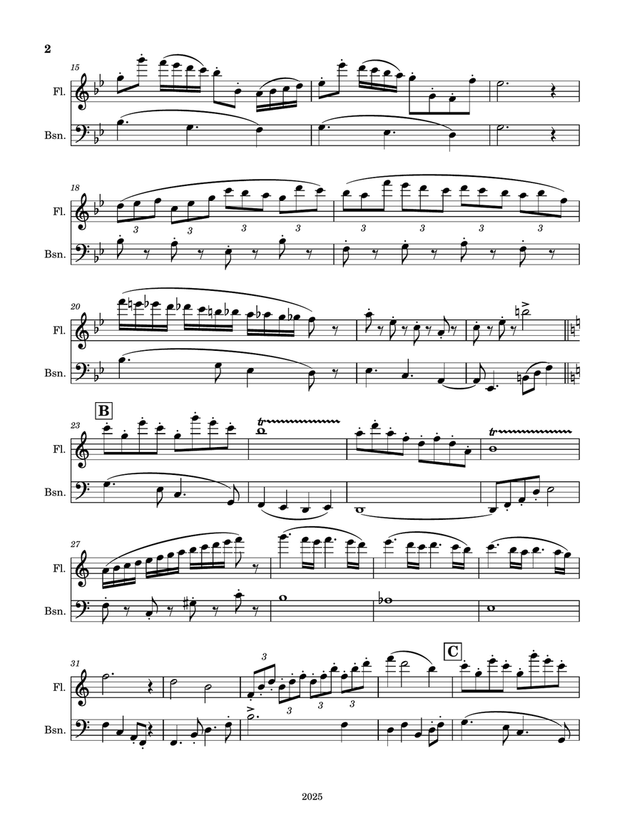 The Bulldog and the Kitten Woodwind Duet scores gallery preview page 2
