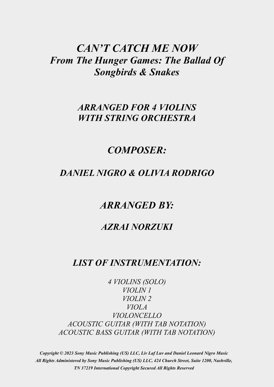 Can't Catch Me Now Can't Catch Me Now String Orchestra scores gallery preview page 2