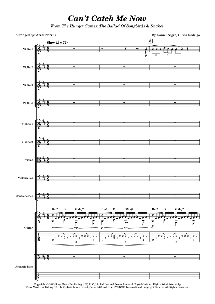 Can't Catch Me Now Can't Catch Me Now String Orchestra scores gallery preview page 3