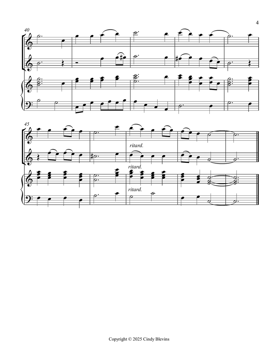 A Mighty Fortress Is Our God, for Flute, Violin and Piano Flute scores gallery preview page 5