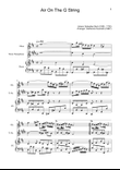 Air on the G String. For Oboe, T. Sax and Piano. Score and Parts.