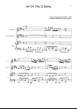 Air on the G String. For Clarinet, A. Sax and Piano. Score and Parts.