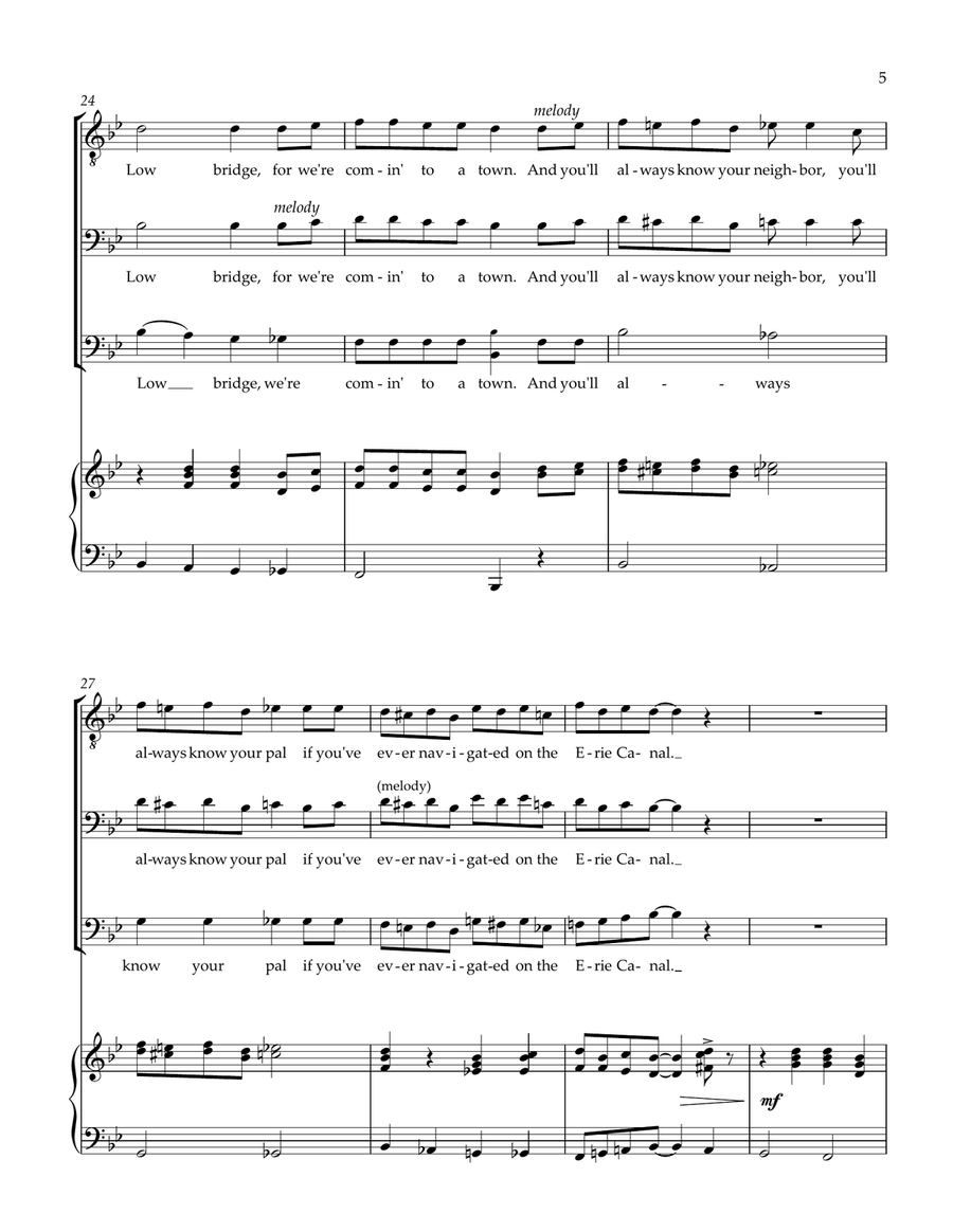 A MARITIME MEDLEY (TBB, piano) 3-Part scores gallery preview page 5