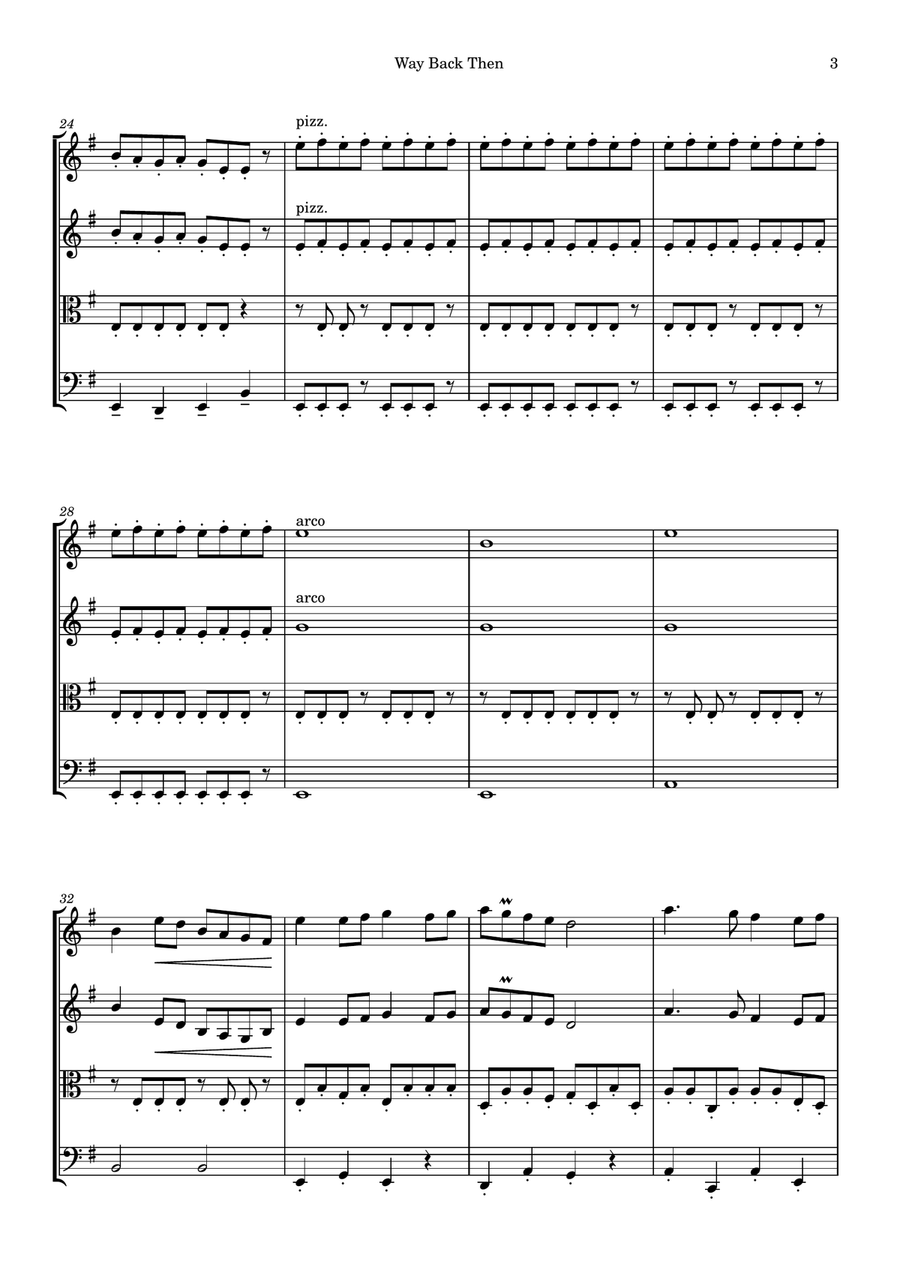 Way Back Then String Quartet scores gallery preview page 3
