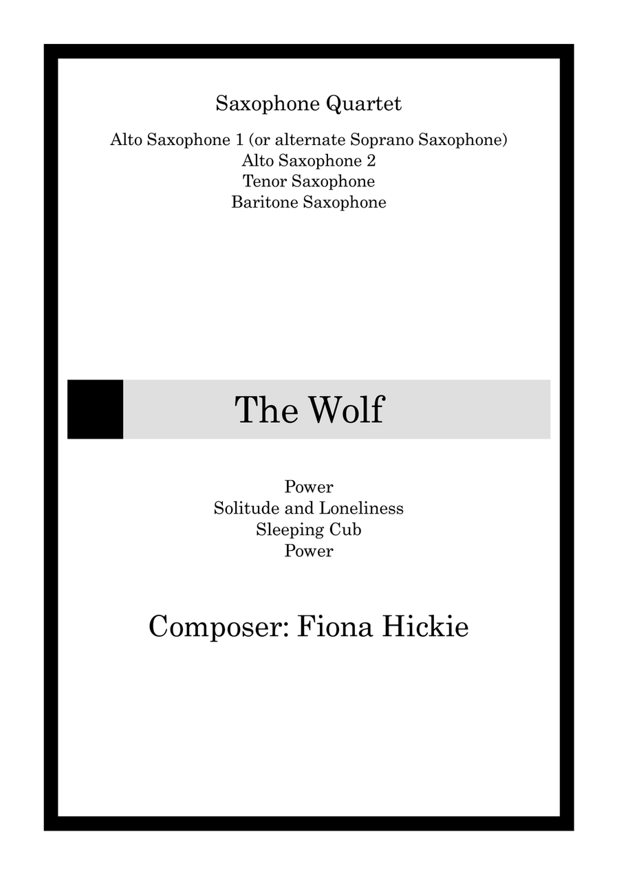 The Wolf The Wolf Saxophone Quartet scores gallery preview page 1