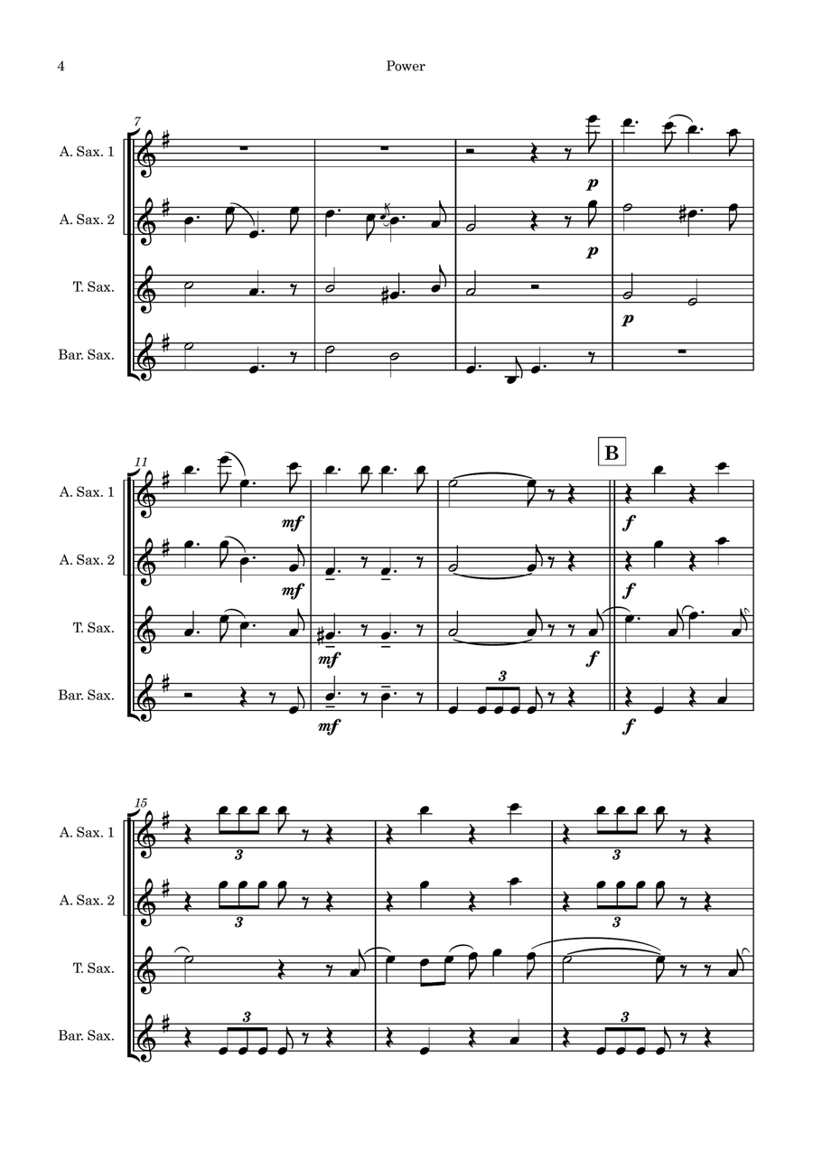 The Wolf The Wolf Saxophone Quartet scores gallery preview page 4