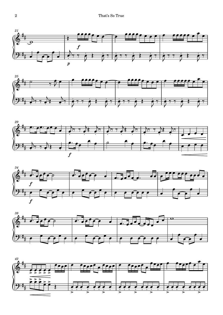 That's So True Easy Piano scores gallery preview page 2