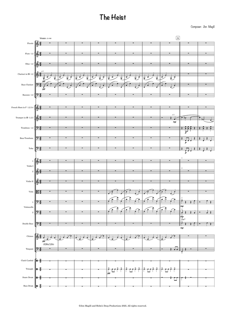 The Heist Full Orchestra scores gallery preview page 1
