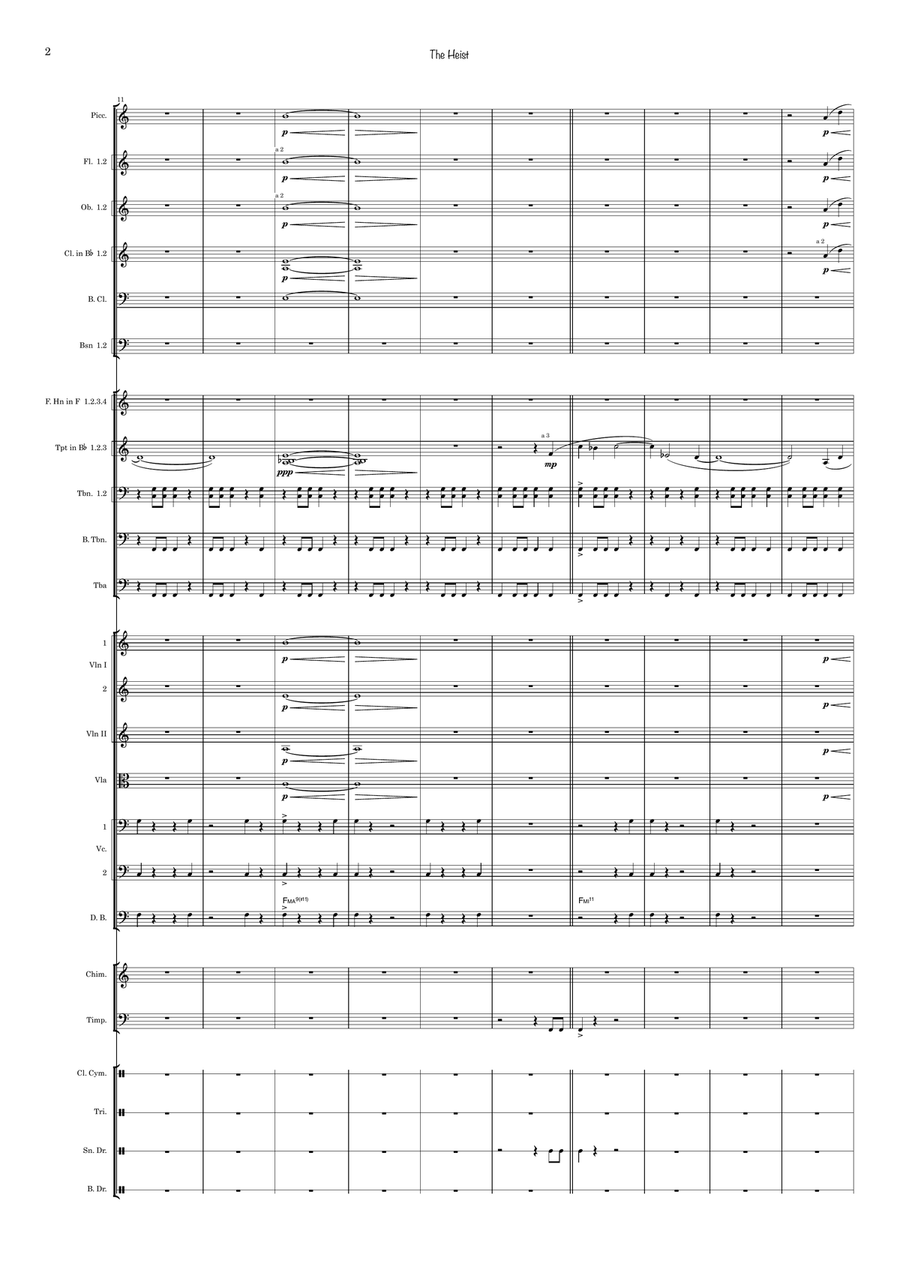 The Heist Full Orchestra scores gallery preview page 2