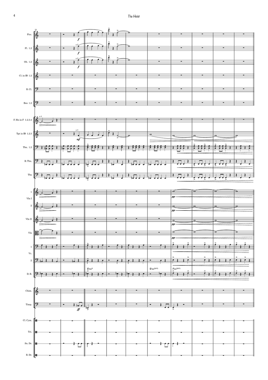 The Heist Full Orchestra scores gallery preview page 4