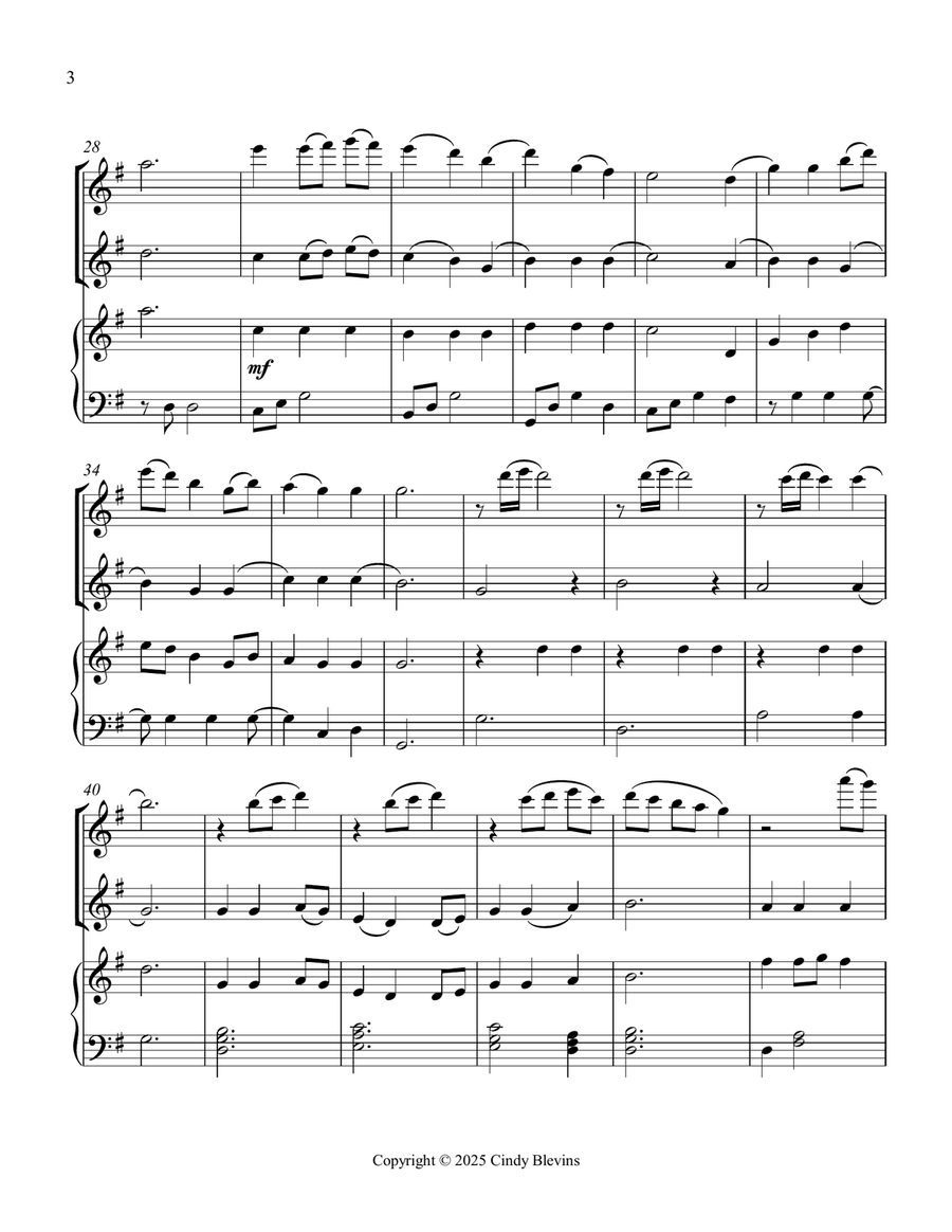 Be Thou My Vision, for Flute, Violin and Piano Flute scores gallery preview page 4
