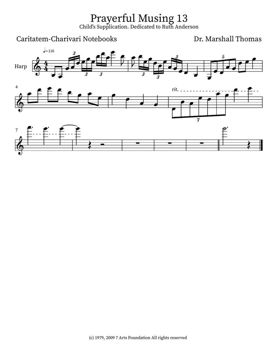 Prayerful Musing 13 Prayerful Musing 13 Small Ensemble scores gallery preview page 3