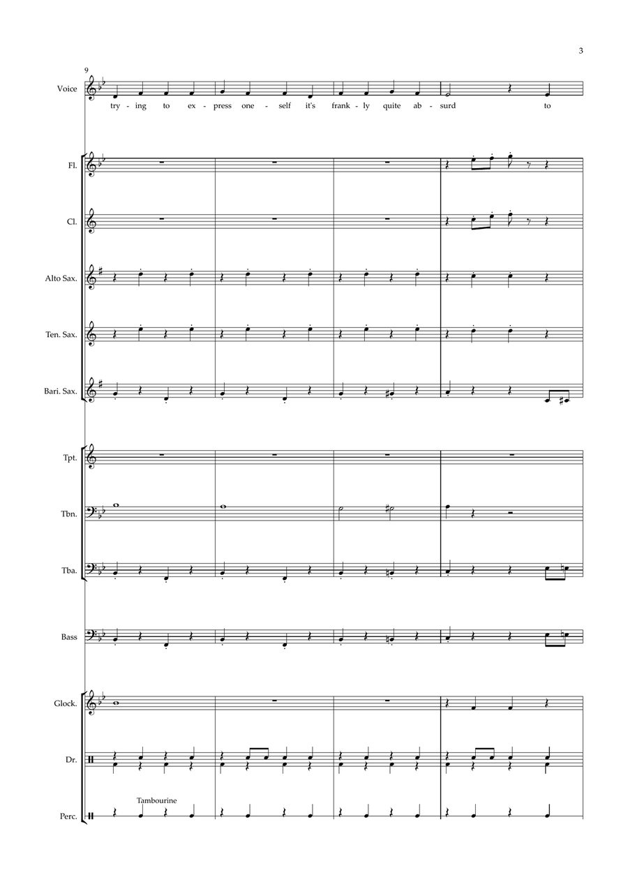 Supercalifragilisticexpialidocious Concert Band scores gallery preview page 3