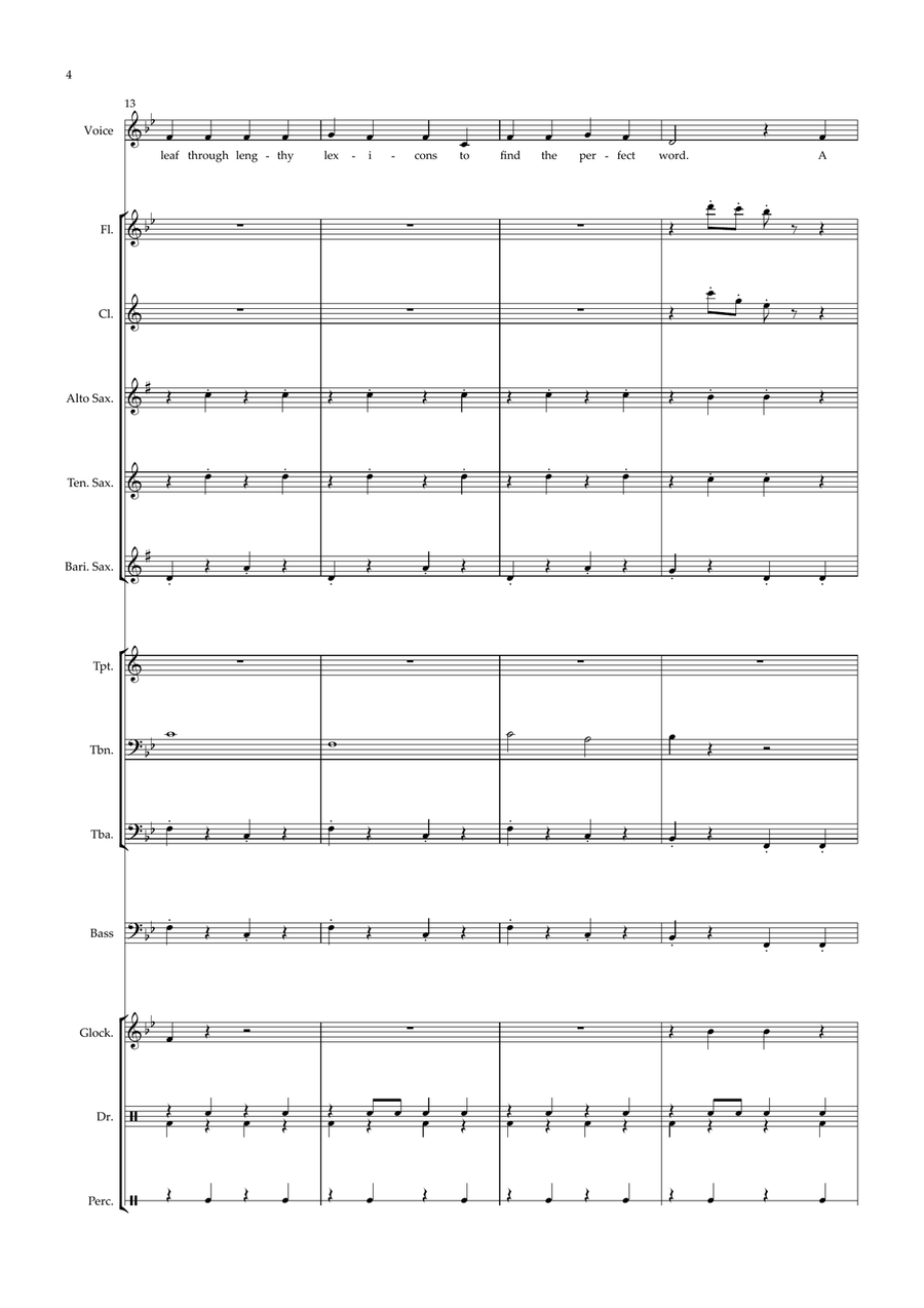 Supercalifragilisticexpialidocious Concert Band scores gallery preview page 4