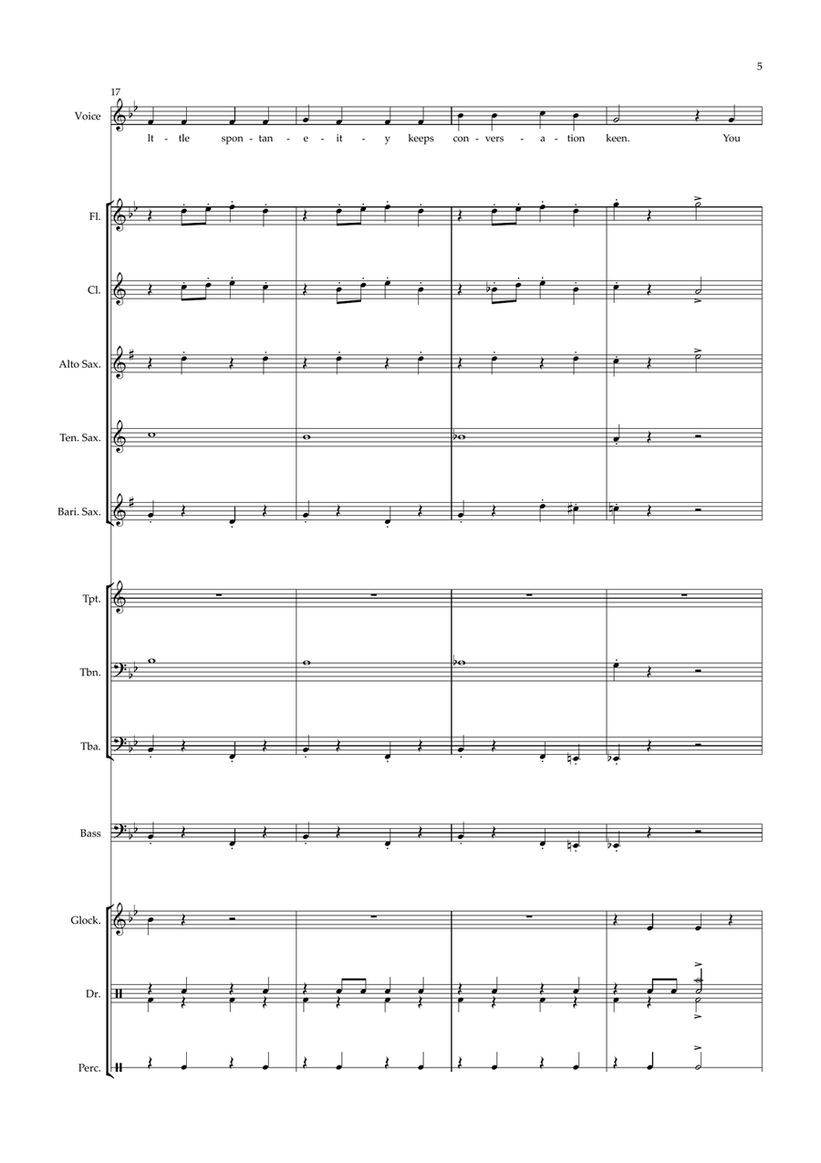 Supercalifragilisticexpialidocious Concert Band scores gallery preview page 5