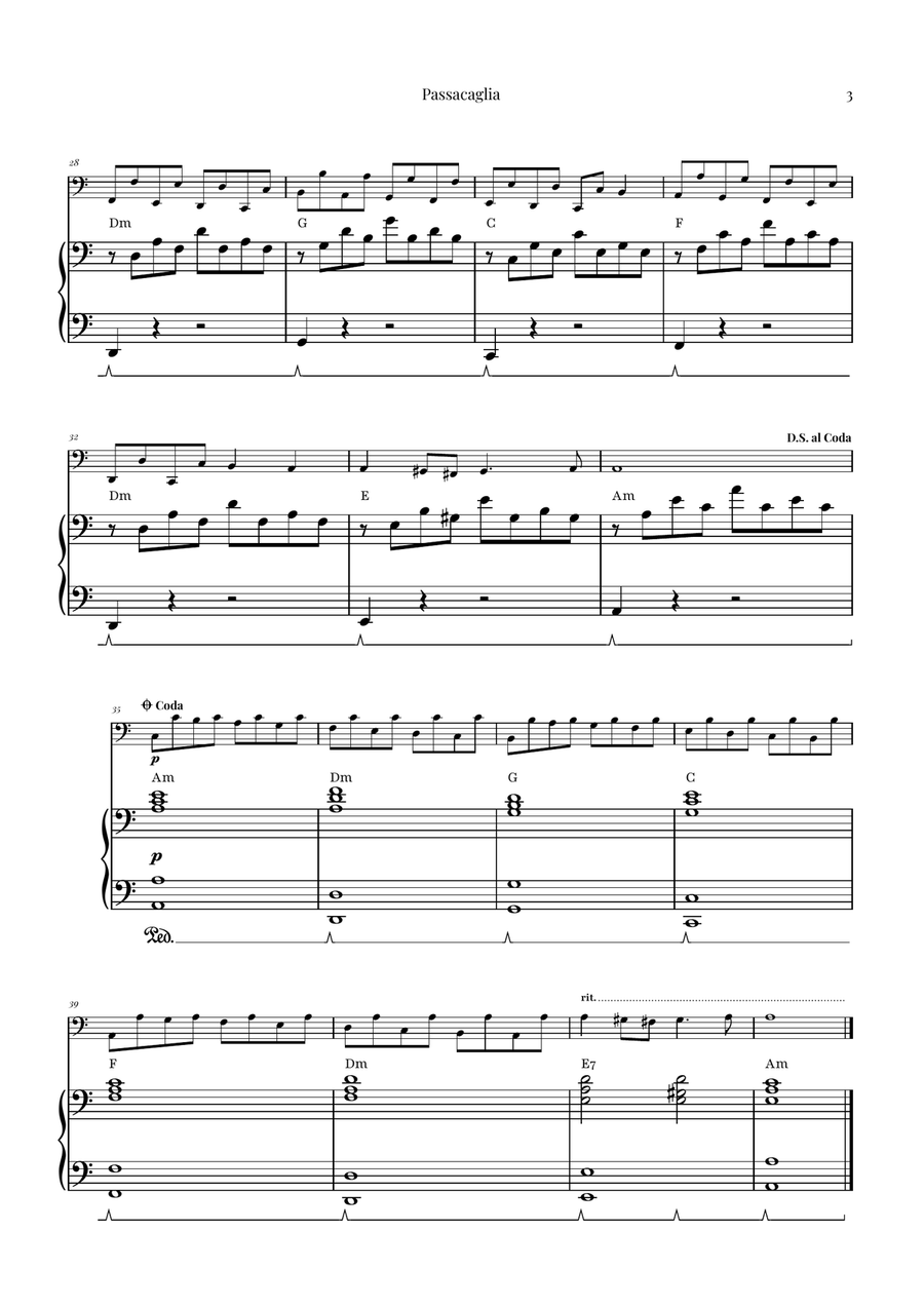 Passacaglia by Handel/Halvorsen Piano scores gallery preview page 3