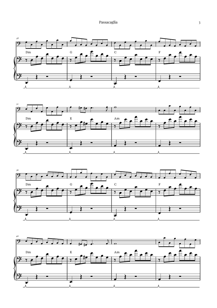 Passacaglia by Handel/Halvorsen Piano scores gallery preview page 3