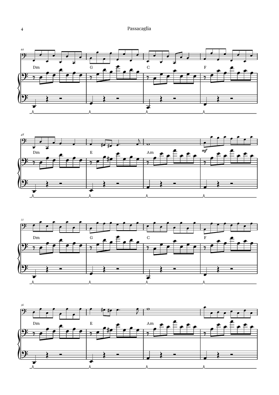 Passacaglia by Handel/Halvorsen Piano scores gallery preview page 4