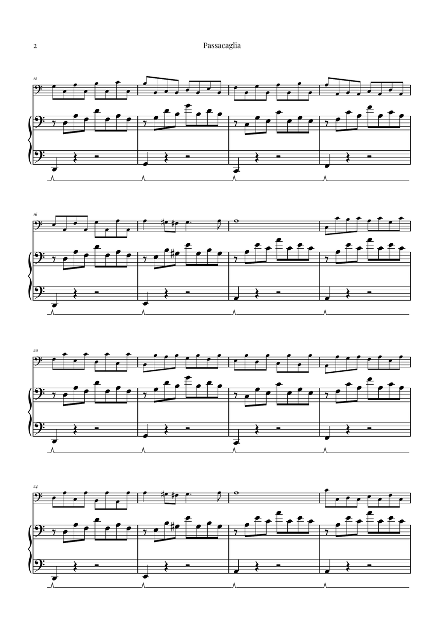 Passacaglia by Handel/Halvorsen Piano scores gallery preview page 2