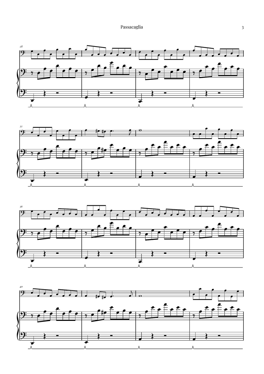 Passacaglia by Handel/Halvorsen Piano scores gallery preview page 3