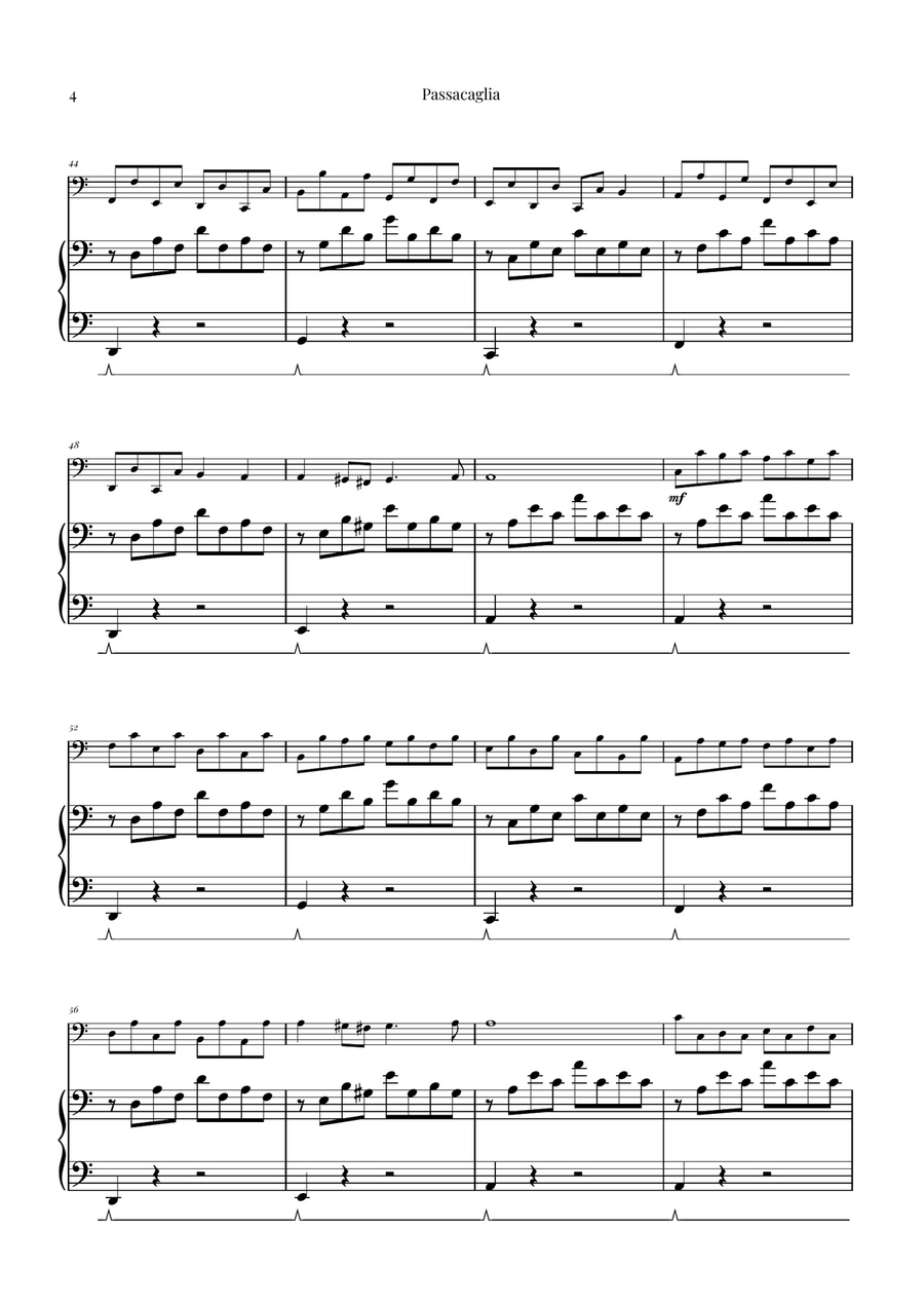 Passacaglia by Handel/Halvorsen Piano scores gallery preview page 4