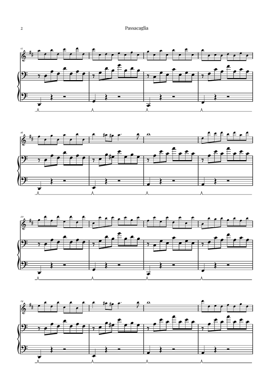 Passacaglia by Handel/Halvorsen Soprano Saxophone scores gallery preview page 2