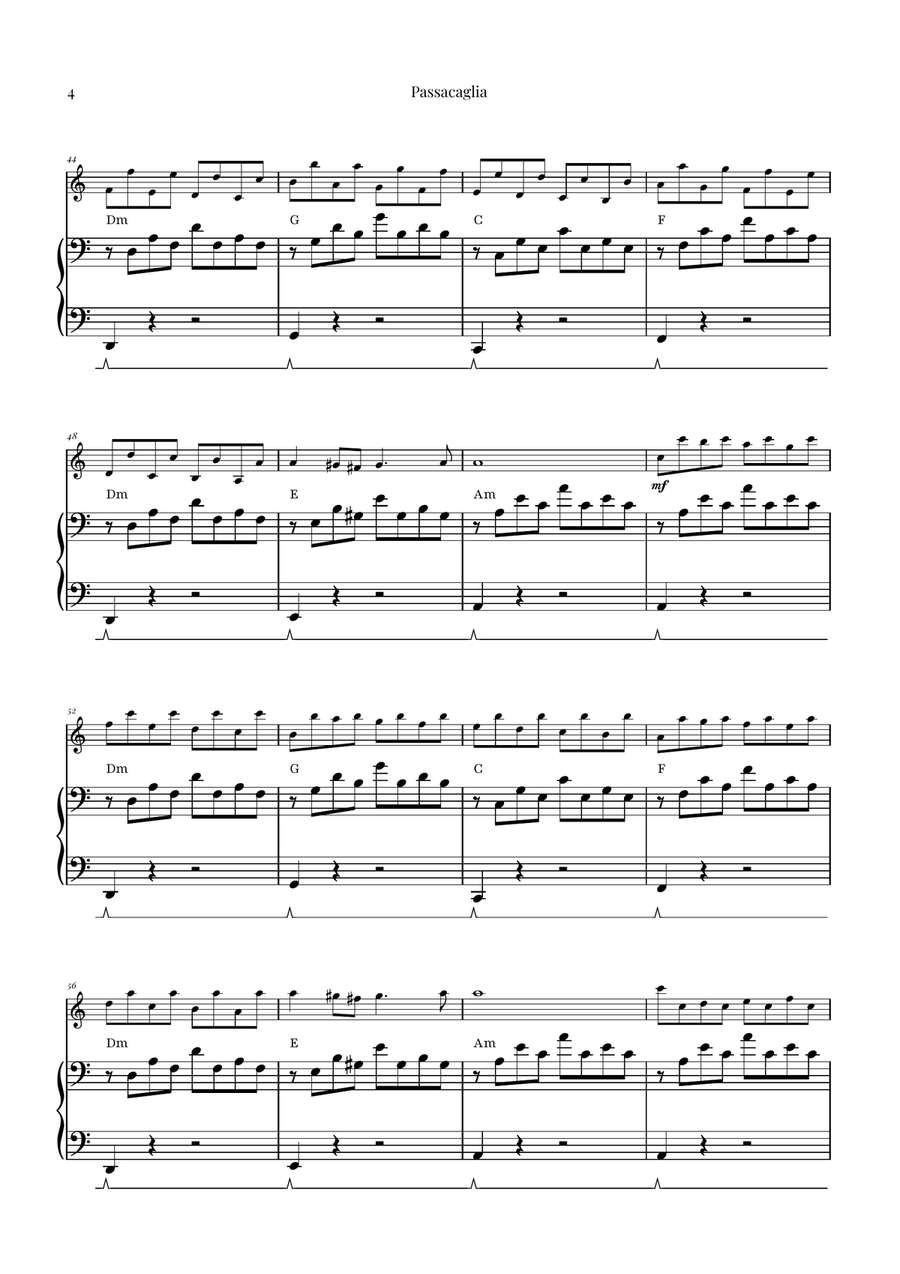 Passacaglia by Handel/Halvorsen Violin Solo scores gallery preview page 4