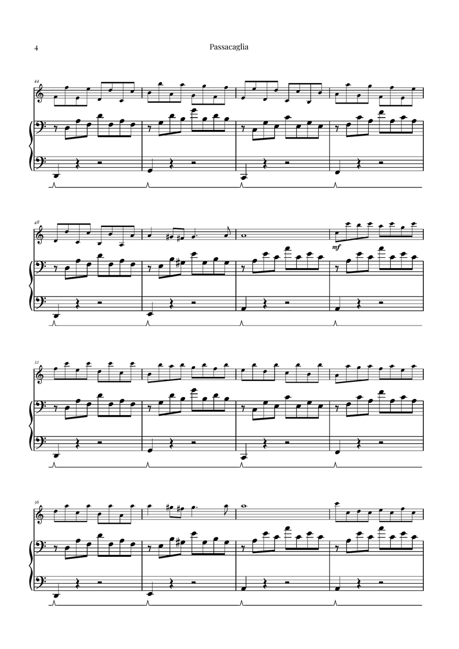 Passacaglia by Handel/Halvorsen Violin Solo scores gallery preview page 4