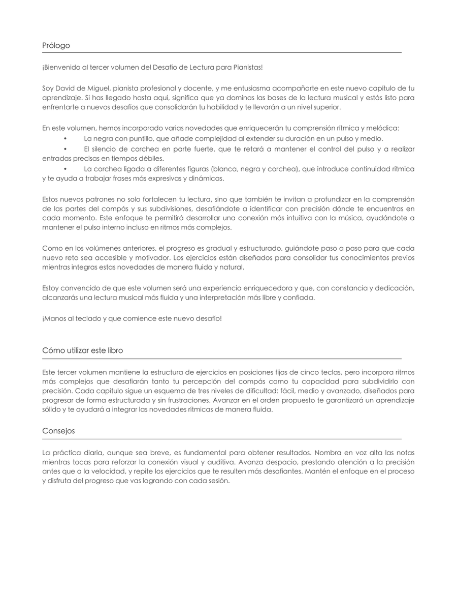 Desafío de Lectura para Pianistas - Volumen 3 Piano Method scores gallery preview page 3