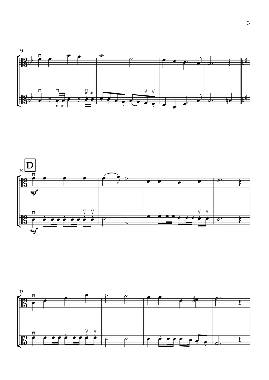 Onward, Christian Soldiers (Viola Duet) - Easy Intermediate Level String Duet scores gallery preview page 3