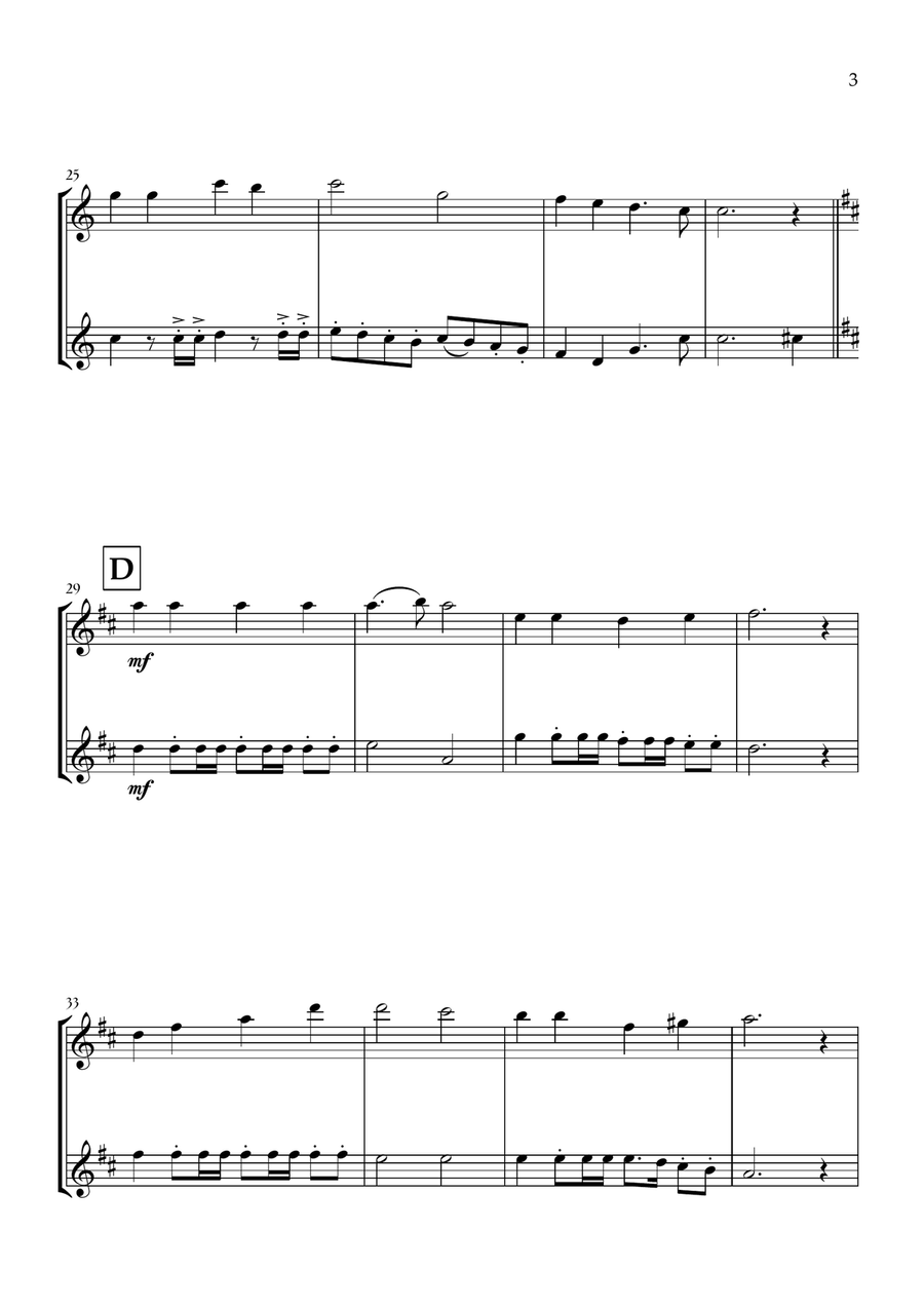 Onward, Christian Soldiers (Flute Duet) - Easy Intermediate Level Flute Duet scores gallery preview page 3