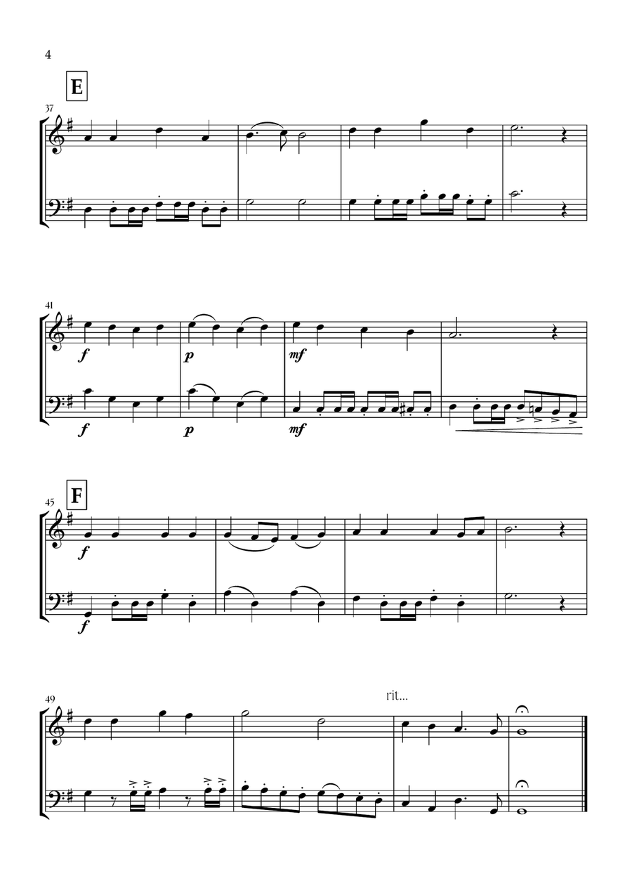 Onward, Christian Soldiers (Oboe and Bassoon) - Easy Intermediate Level Woodwind Duet scores gallery preview page 4