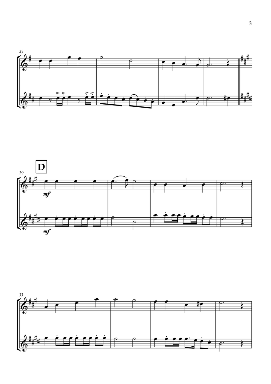 Onward, Christian Soldiers (Saxophone Duet) - Easy Intermediate Level Woodwind Duet scores gallery preview page 3