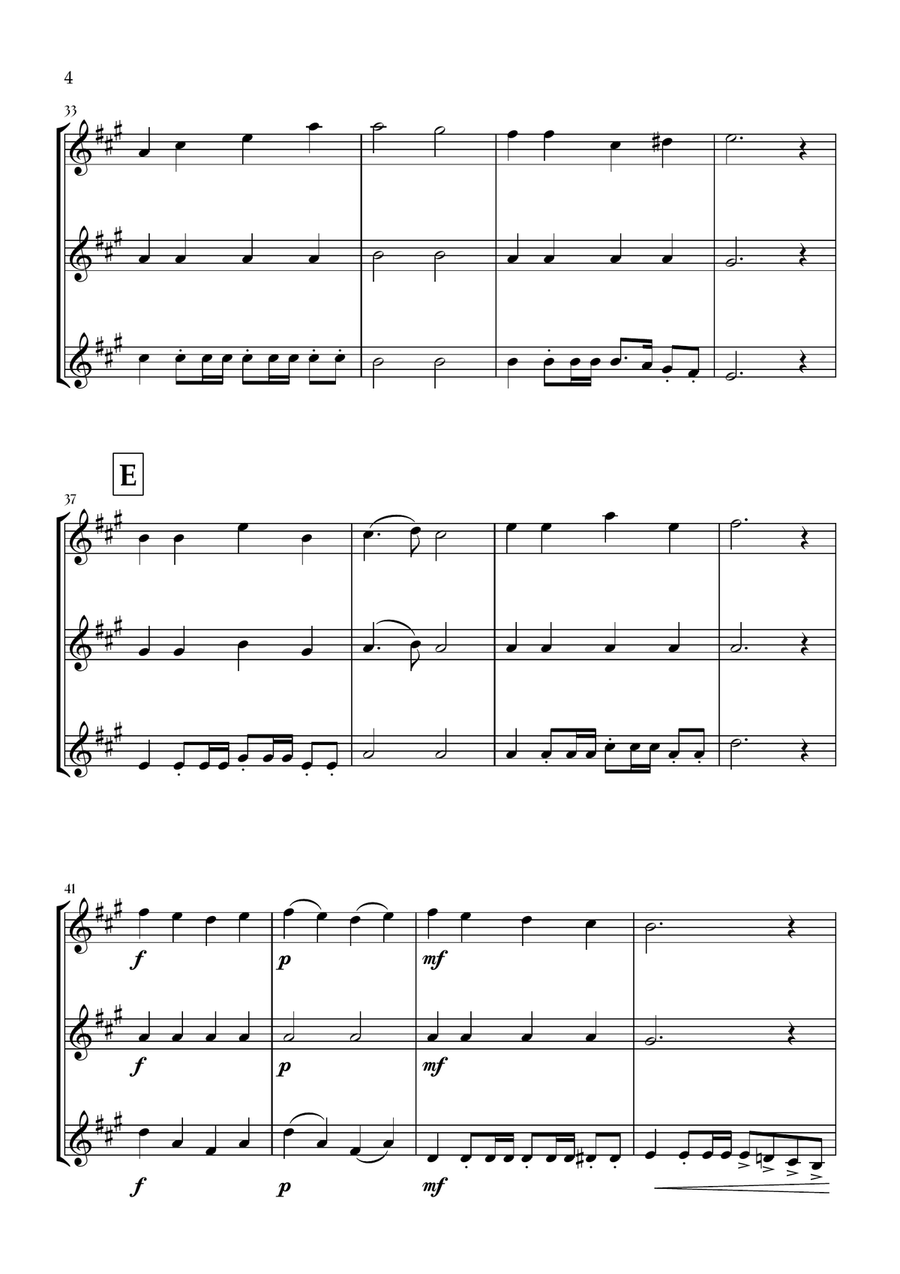 Onward, Christian Soldiers (Clarinet Trio) - Easy Intermediate Level Clarinet Trio scores gallery preview page 4
