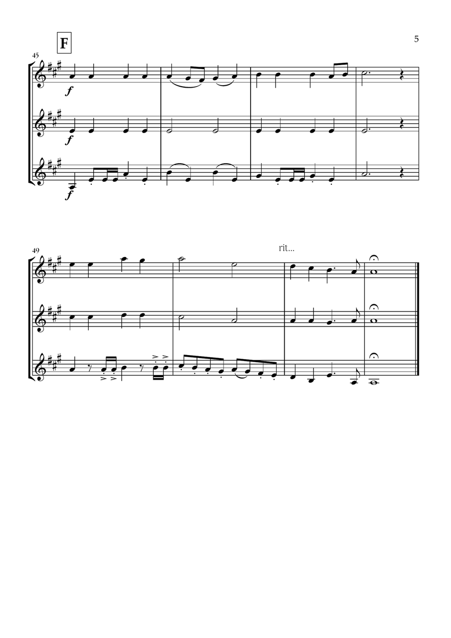 Onward, Christian Soldiers (Clarinet Trio) - Easy Intermediate Level Clarinet Trio scores gallery preview page 5