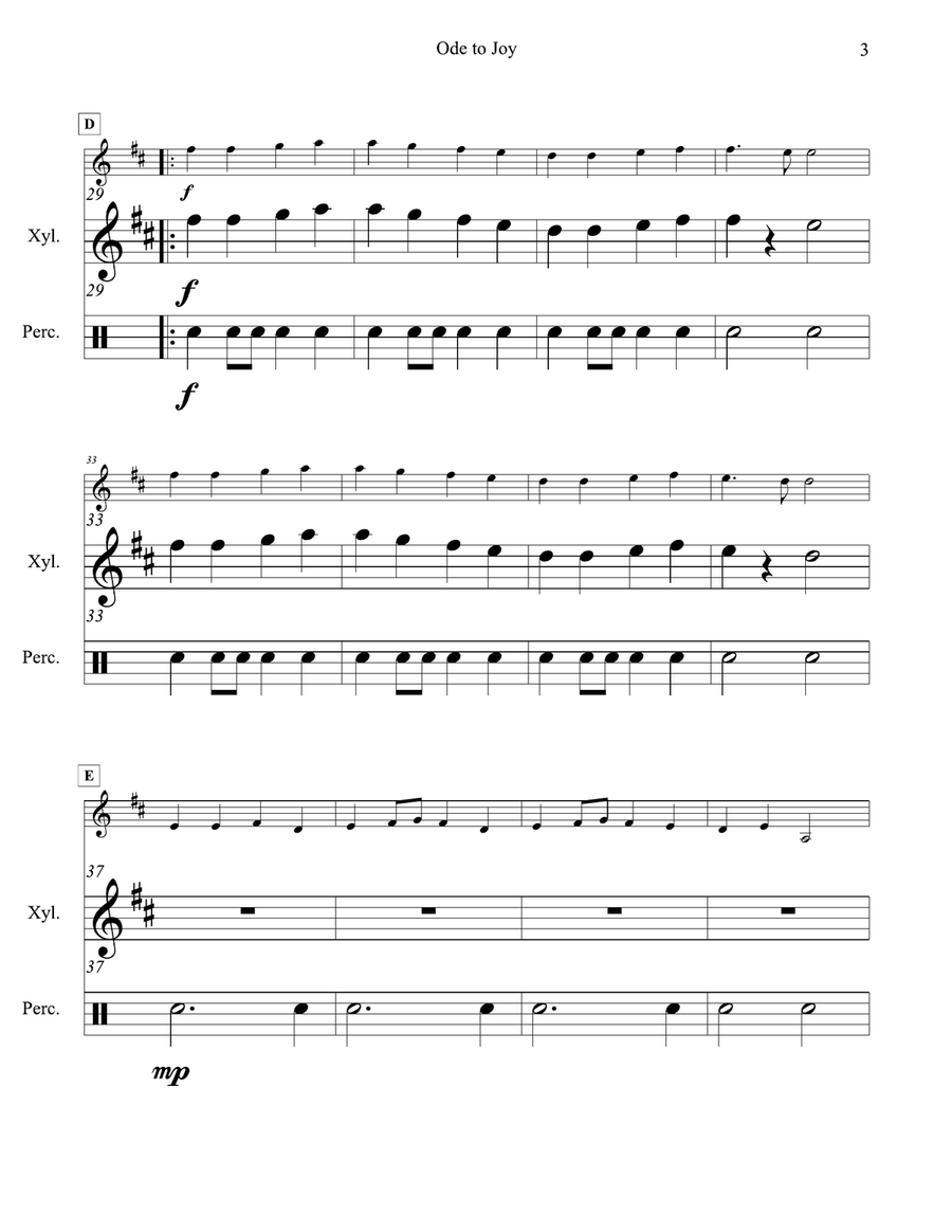 Ode to Joy (theme from Beethoven's 
