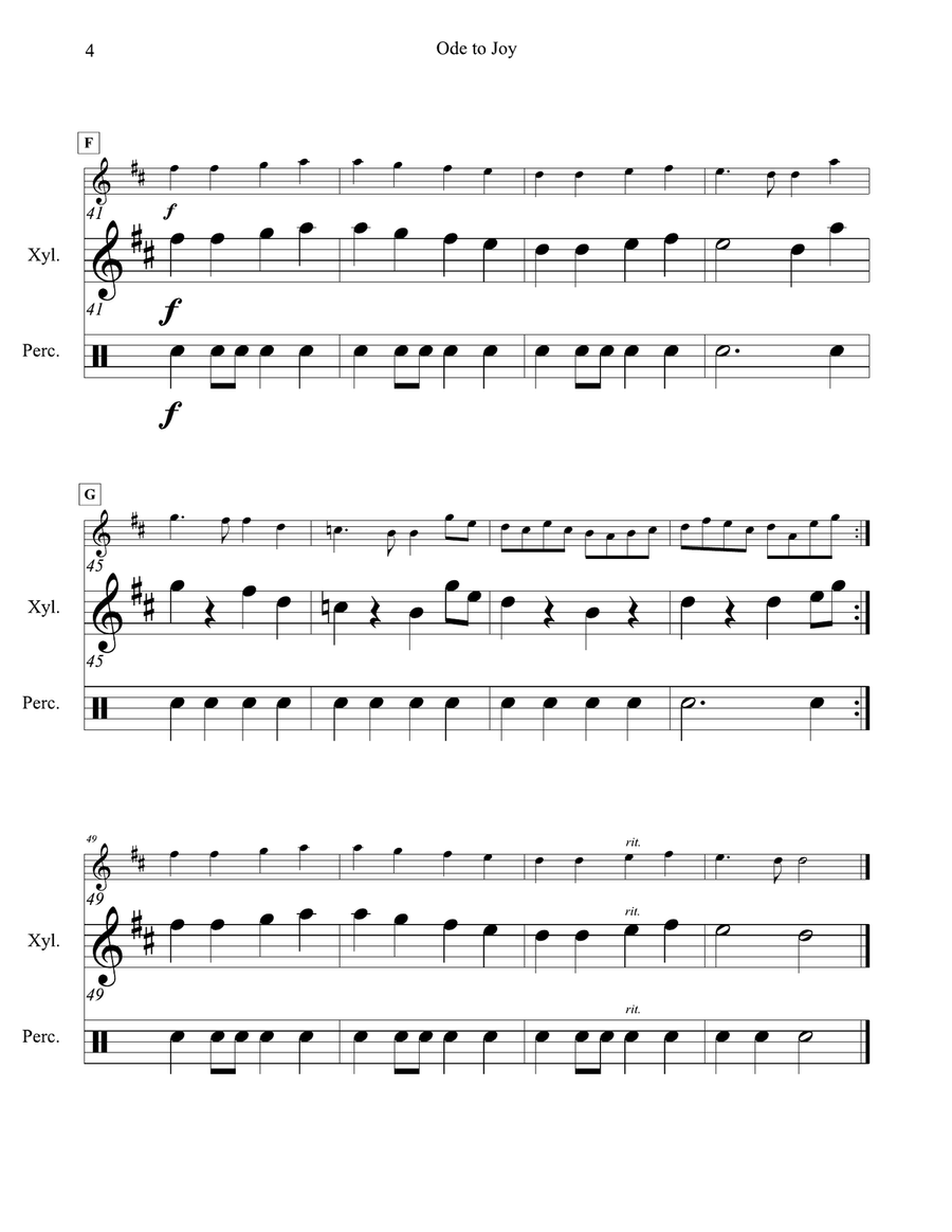 Ode to Joy (theme from Beethoven's 