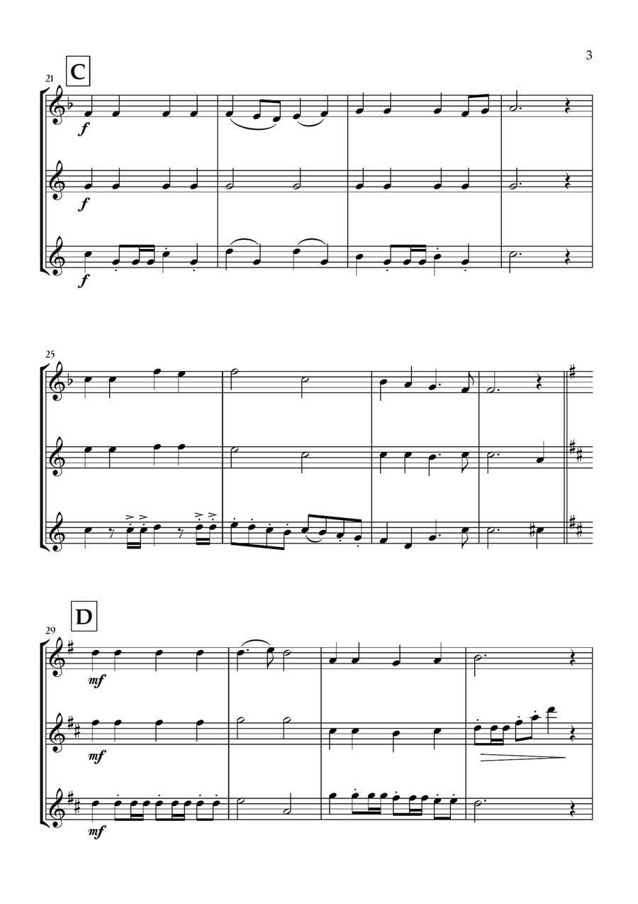 Onward, Christian Soldiers (Saxophone Trio) - Easy Intermediate Level Woodwind Trio scores gallery preview page 3