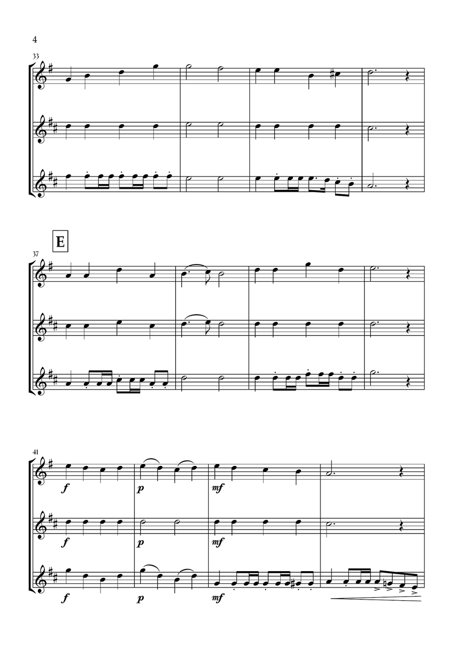 Onward, Christian Soldiers (Saxophone Trio) - Easy Intermediate Level Woodwind Trio scores gallery preview page 4
