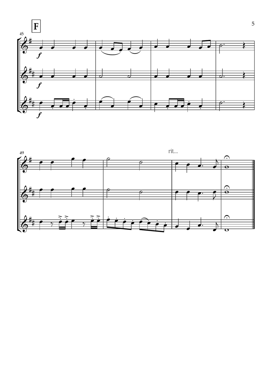 Onward, Christian Soldiers (Saxophone Trio) - Easy Intermediate Level Woodwind Trio scores gallery preview page 5